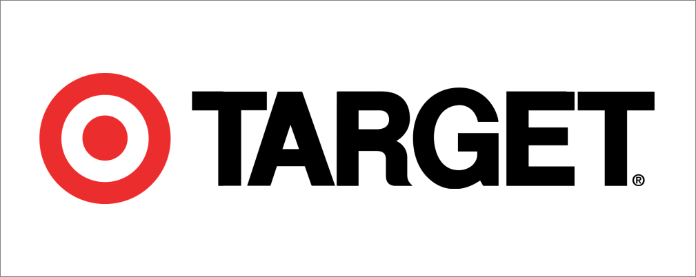 Red bullseye logo next to bold black text spelling ‘TARGET’ on a white background