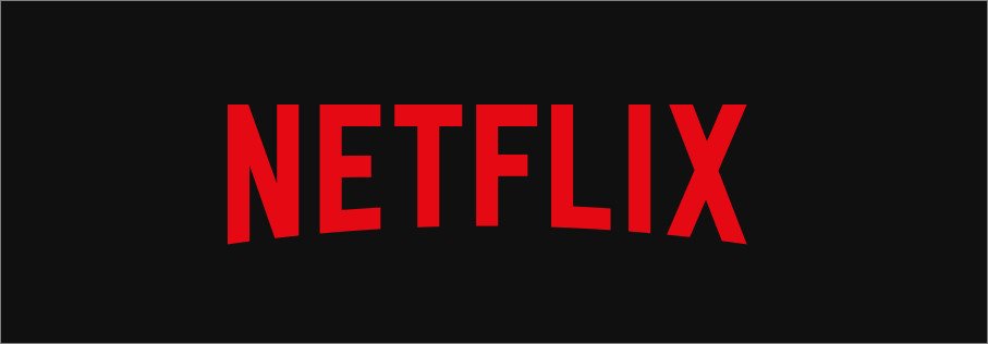 Red ‘NETFLIX’ text centered on a black background with bold, clean lines for a sleek, modern look