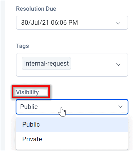 Ticket Visibility Field