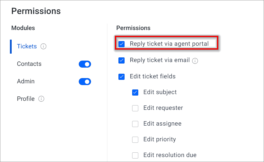 Reply Permissions