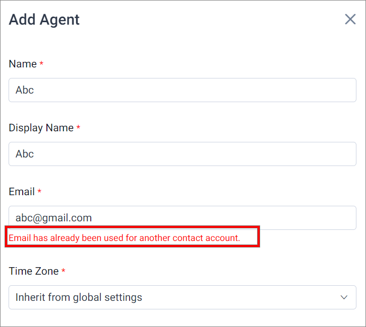 Add Agent Page