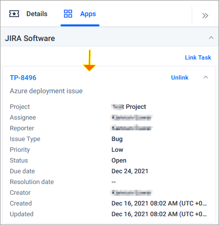 More Details of the Jira Issue