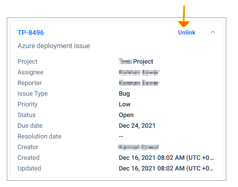 Unlink Jira Issue Option