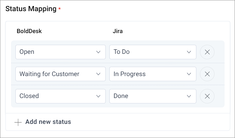 Mapping the Jira Status