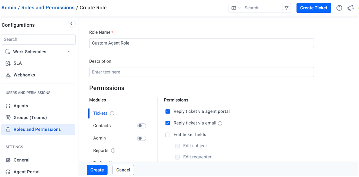 Roles and Permission Fields