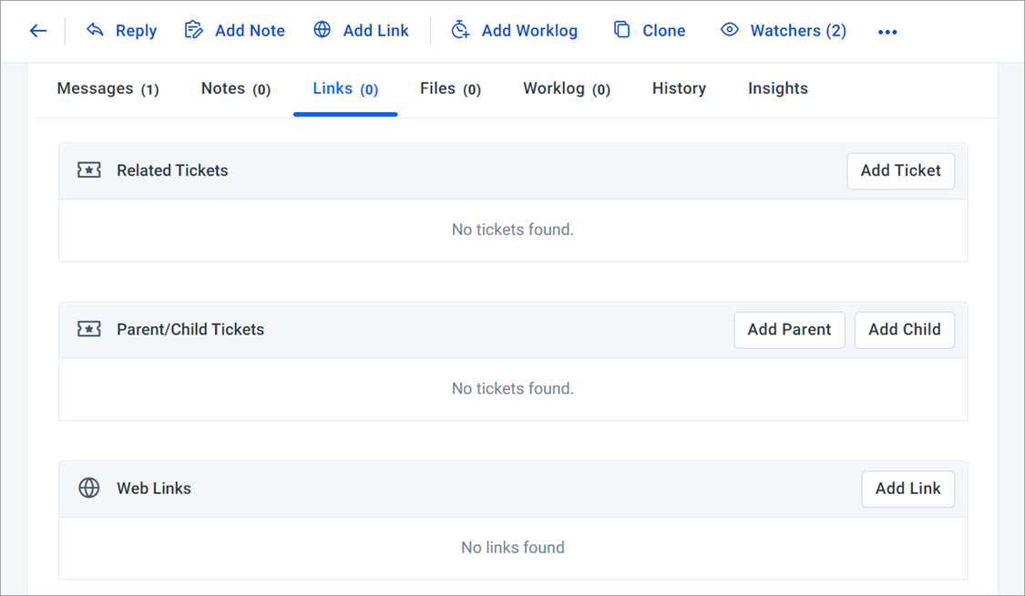 Ticket Details Page