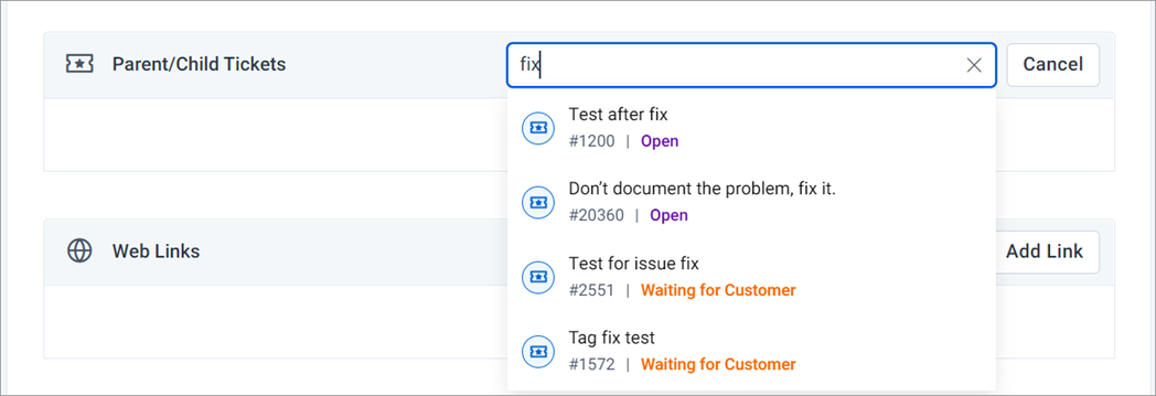 Ticket Search Bar