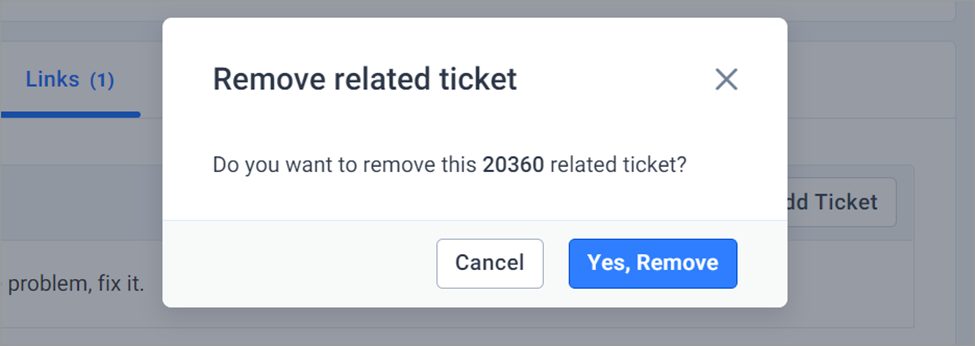 Yes, Remove Option