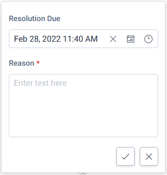 Reason For Resolution Due change