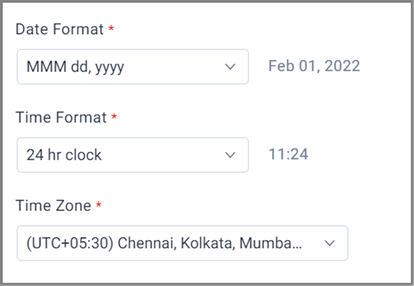 Date and Time Settings Page