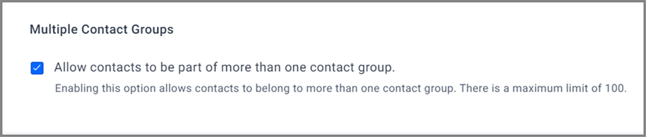 Multiple Contact Groups Checkbox