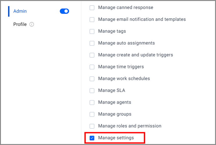 Manage Settings Permission