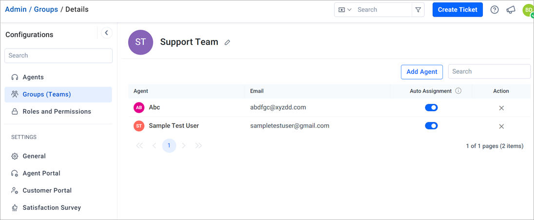 Group List Page