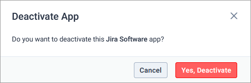 Yes, Deactivate Option