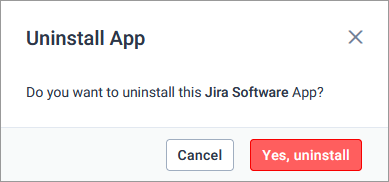 Yes, Uninstall Option