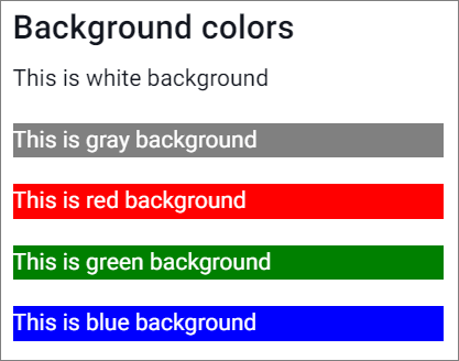 Background Colors