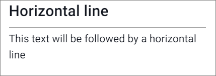 Horizontal Line