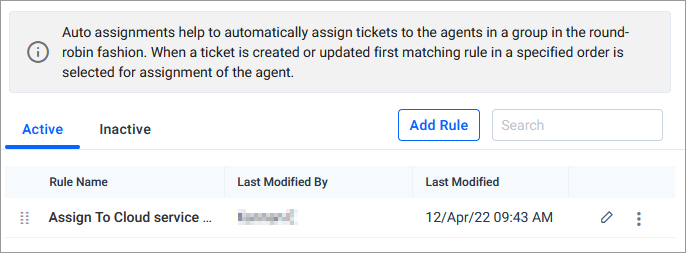 Auto Assignment Rule