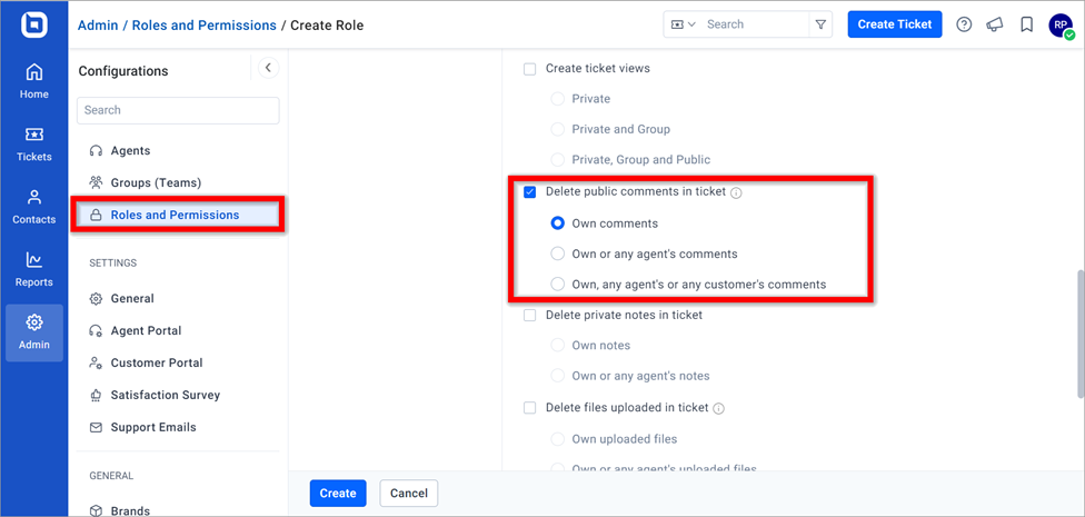 Delete Public Comments in Tickets Permission