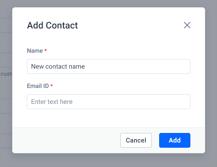 Add Contact Dialog