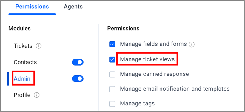 Manage Ticket View Permission