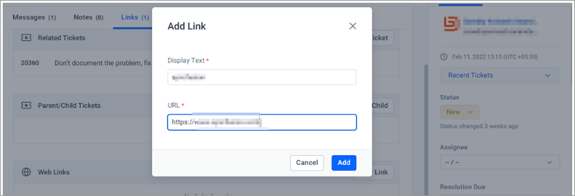 Add Web Link
