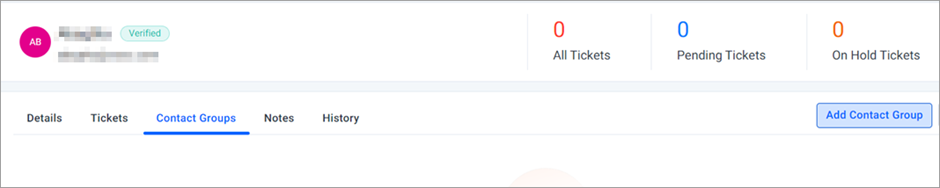 Contact groups tab