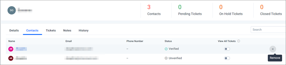 Remove Contact Icon