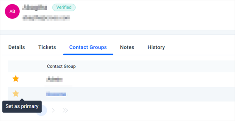 Contact Group Details Page