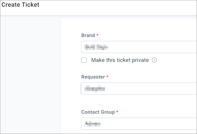 Create Ticket Details