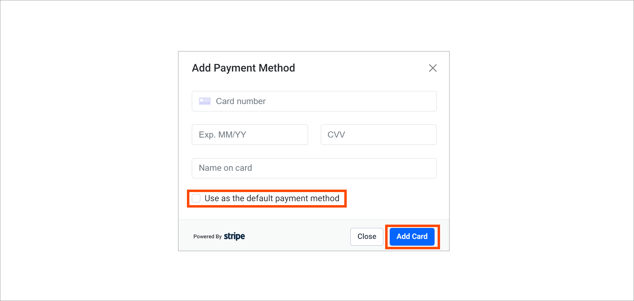 Add Card Details