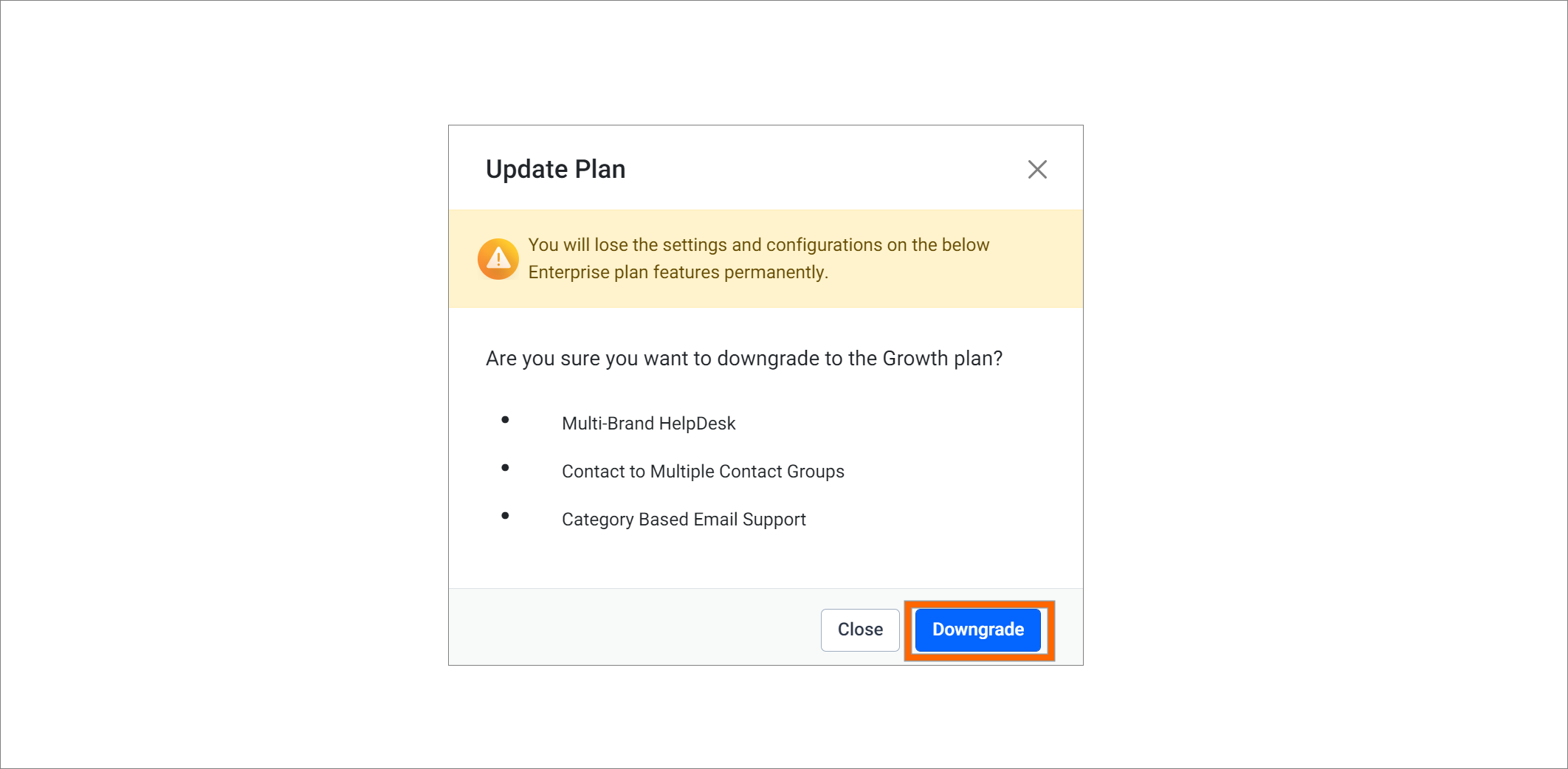 Downgrade Option