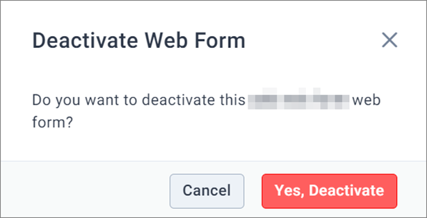 Yes Deactivate Option