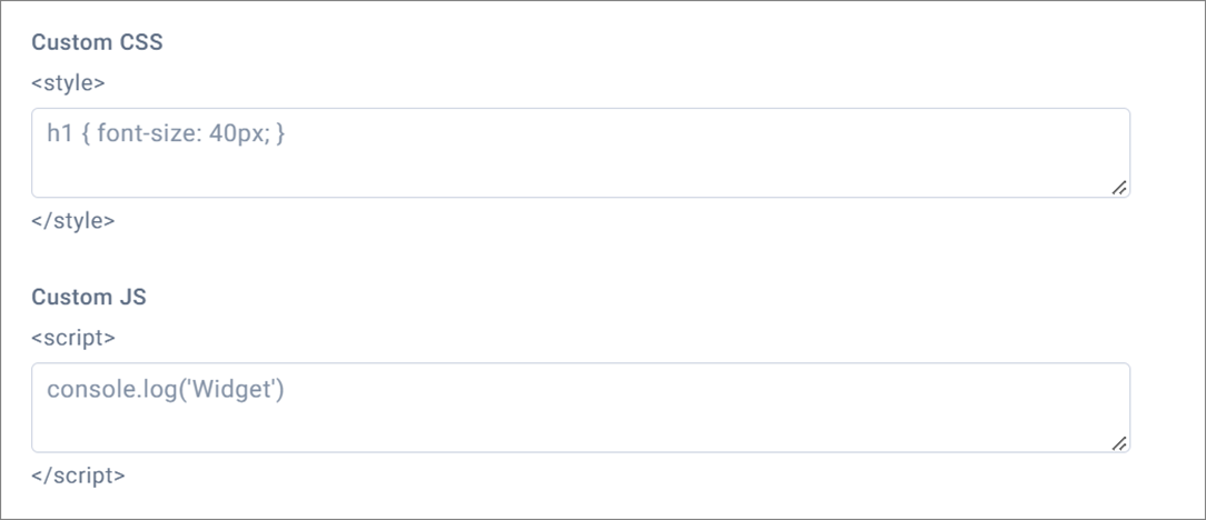 Style and Script Fields