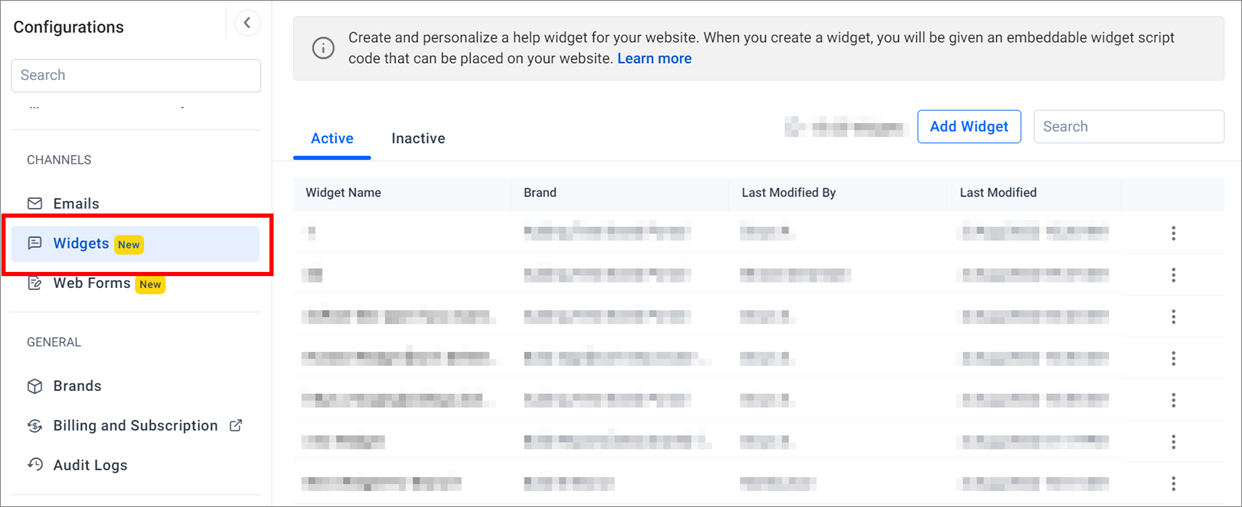 Widget Module