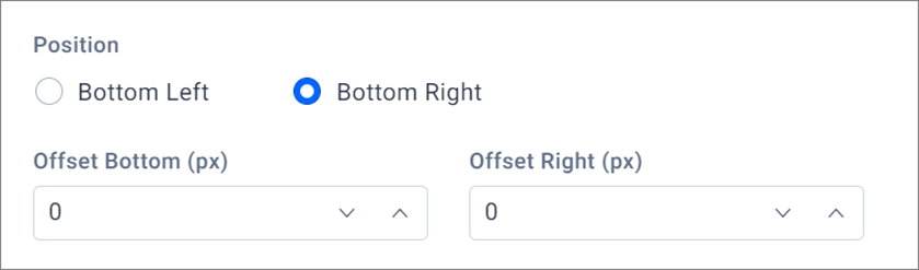 Offset Bottom and Right Fields