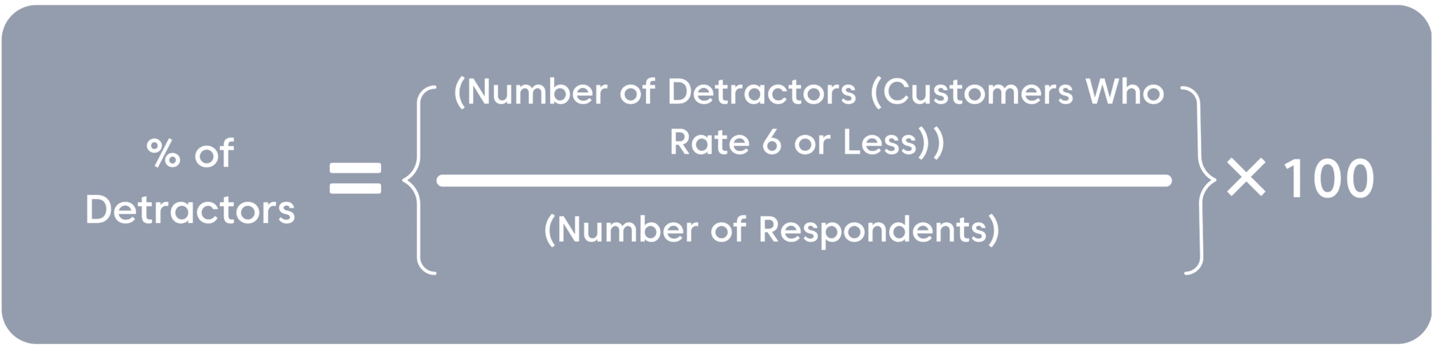 % of detractors