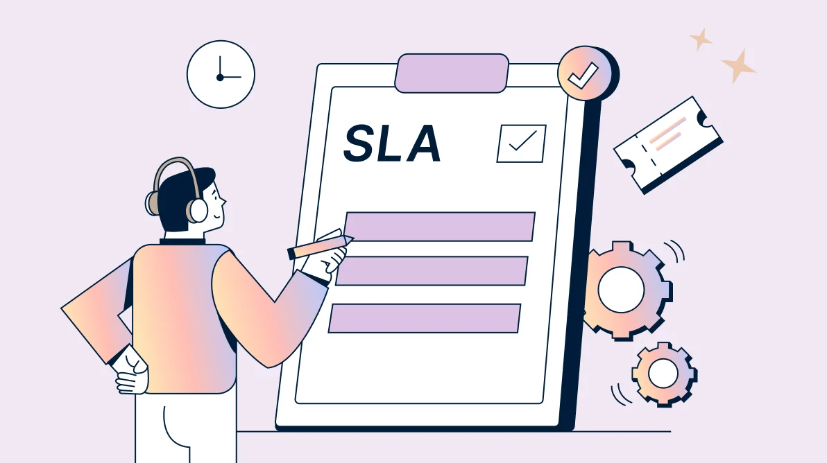 Service level agreement SLA document illustration explaining SLA definition, responsibilities, and service expectations