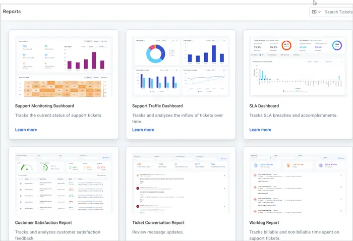 Reports module in BoldDesk