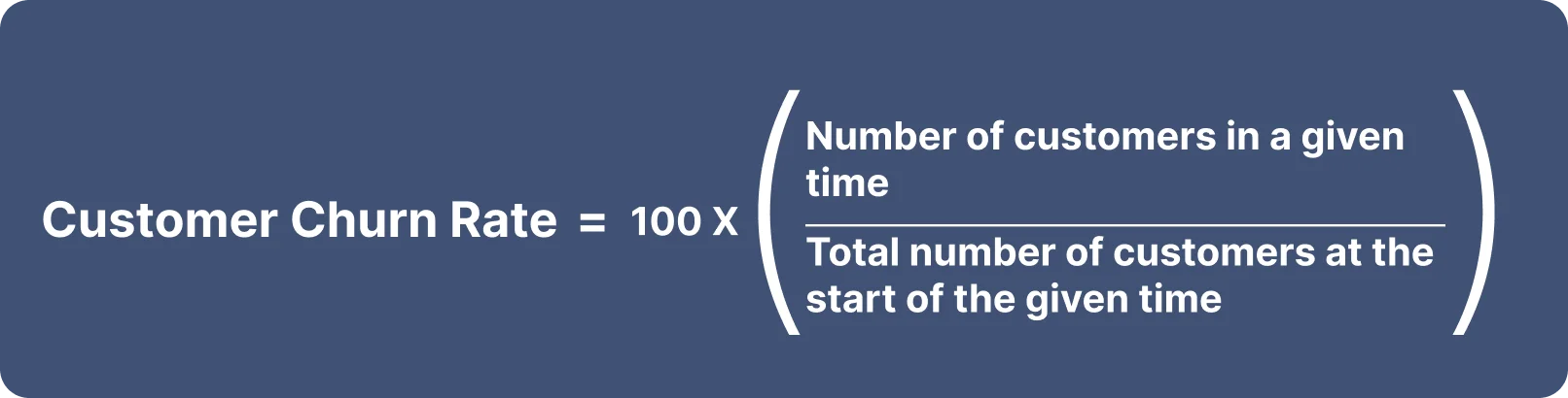 Customer attrition rate