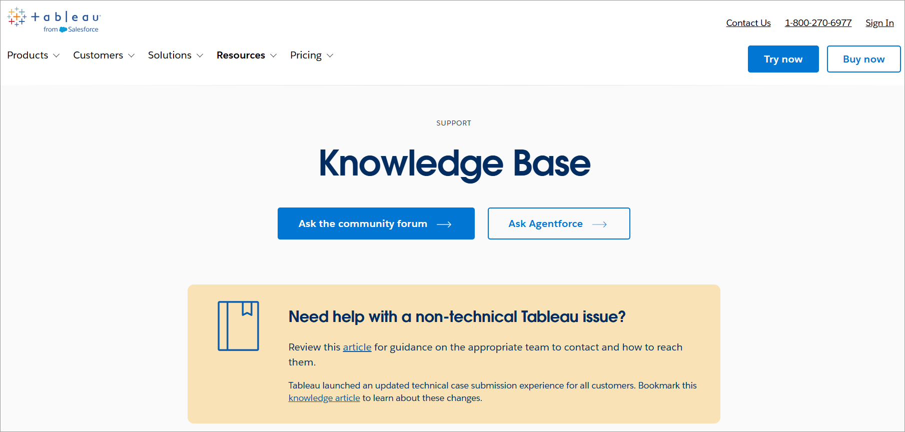 Tableau homepage featuring data visualization graphics, navigation menu, and links to analytics resources and product information.