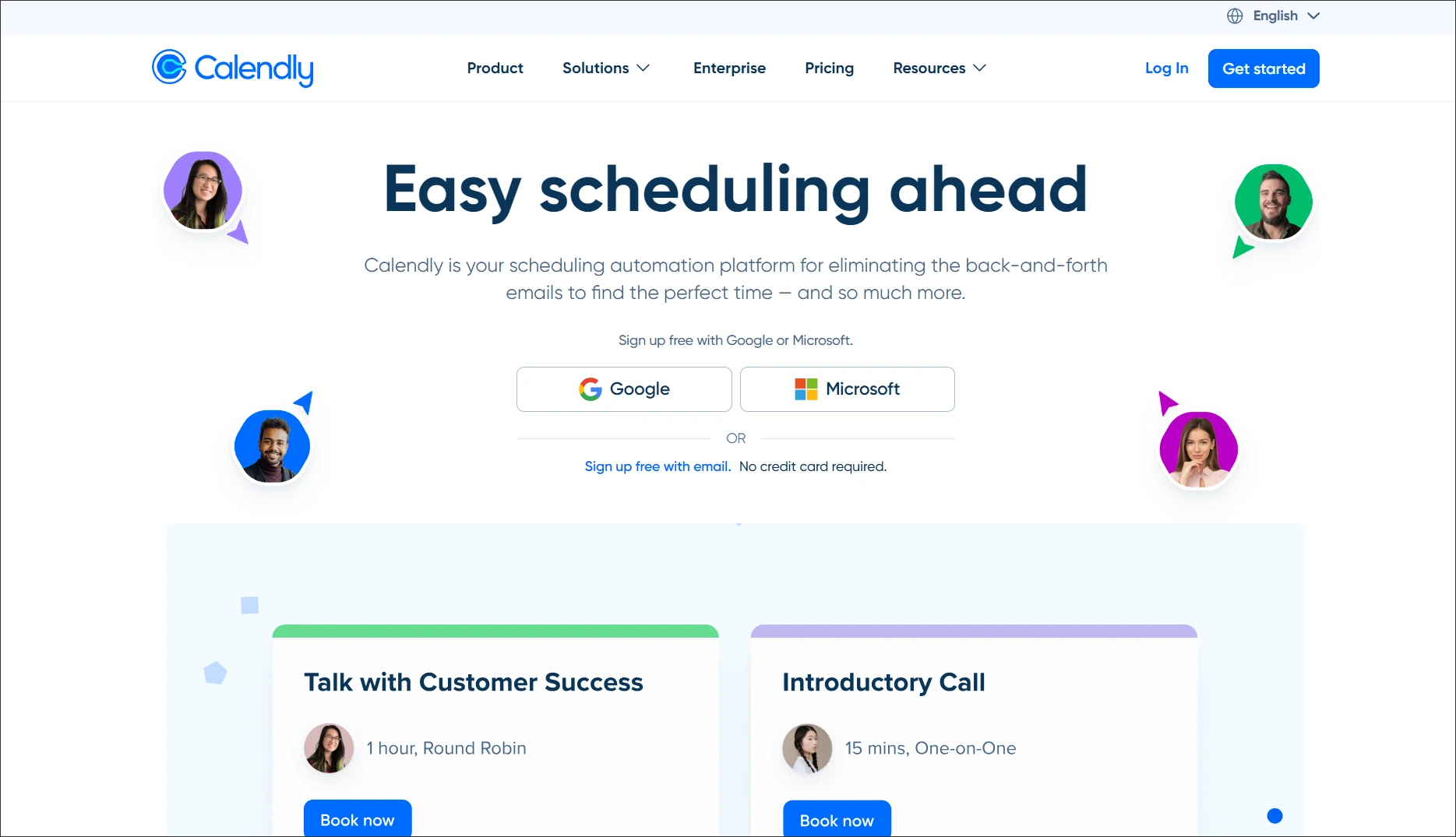 Free scheduling tool for startups – Calendly meeting booking page.