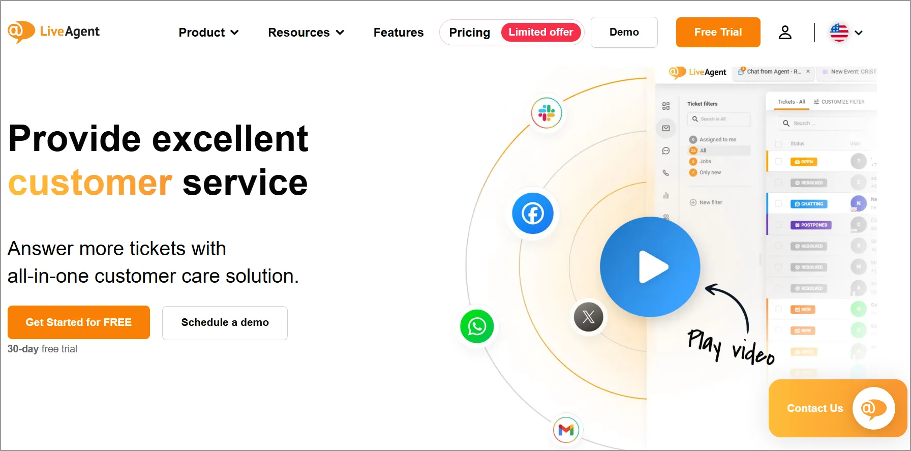 LiveAgent all-in-one customer service software as a Freshdesk alternative for ticketing.