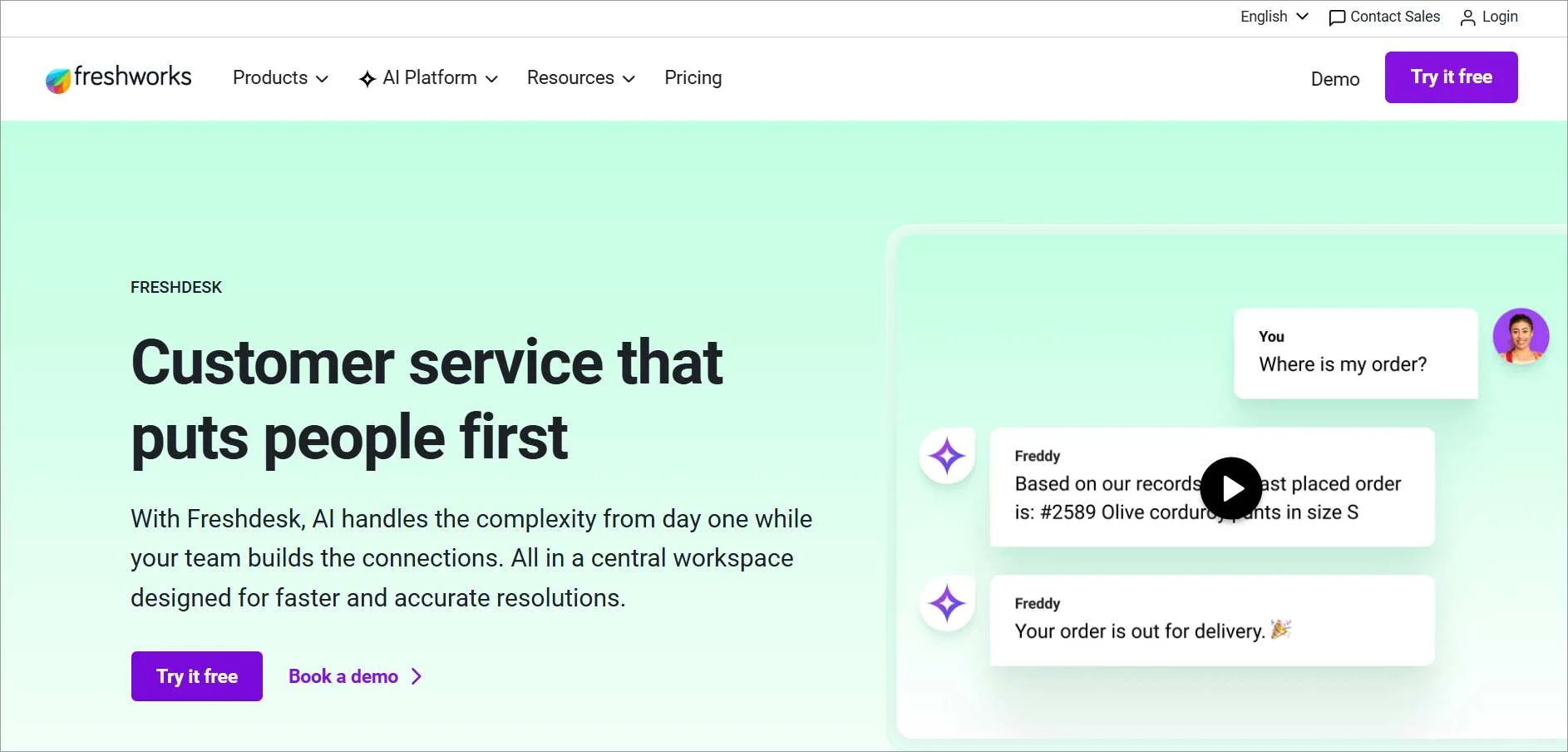 Freshdesk platform highlighted as a cheaper Intercom alternative with AI agents and omnichannel ticketing
