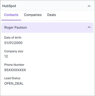 HubSpot integration