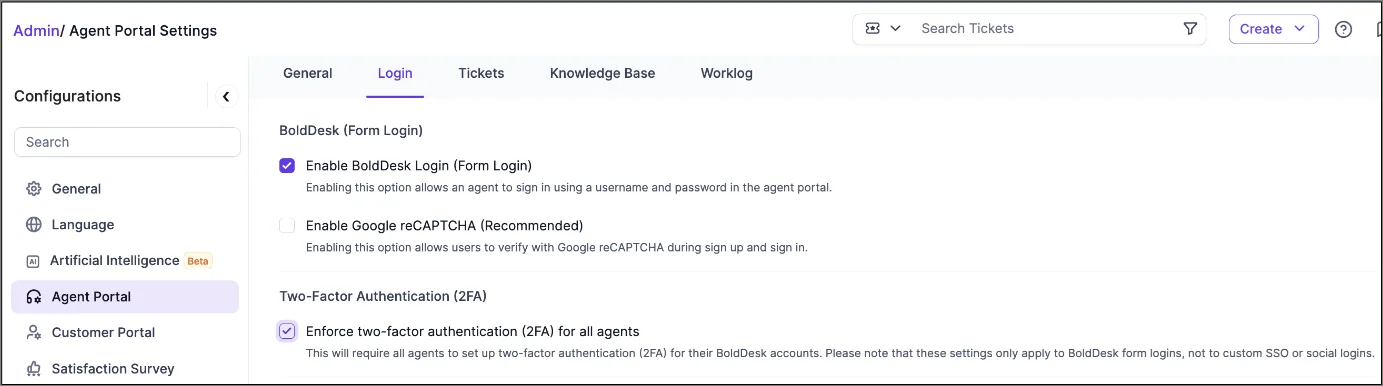 2FA for agents