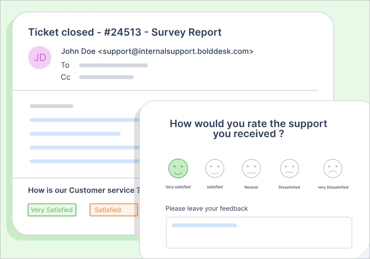 Customer satisfaction rating