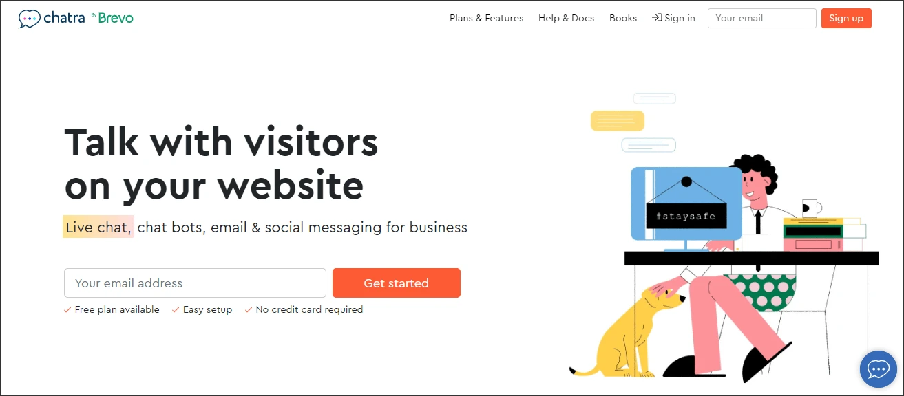 Chatra live chat widget for websites supporting live chat, chatbots, and customer engagement