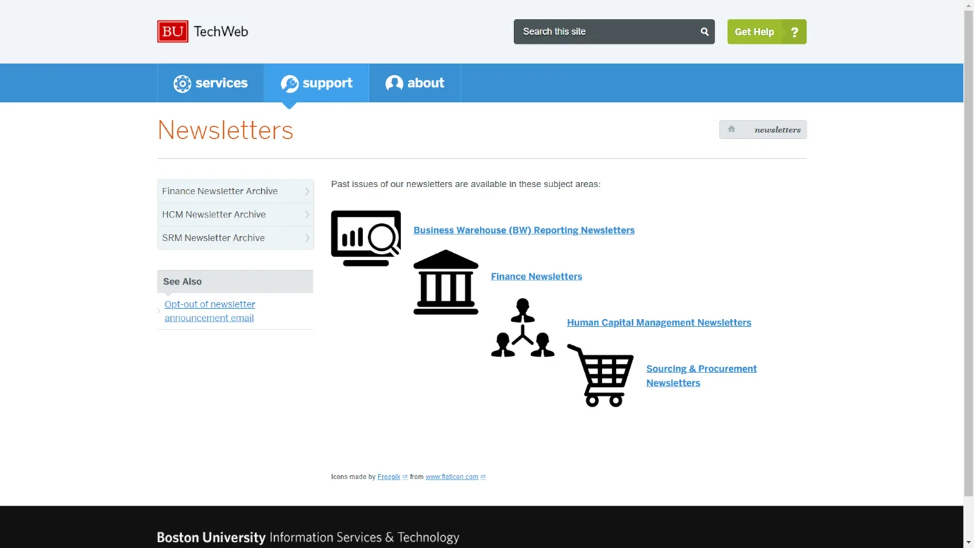 Boston University Newsletter