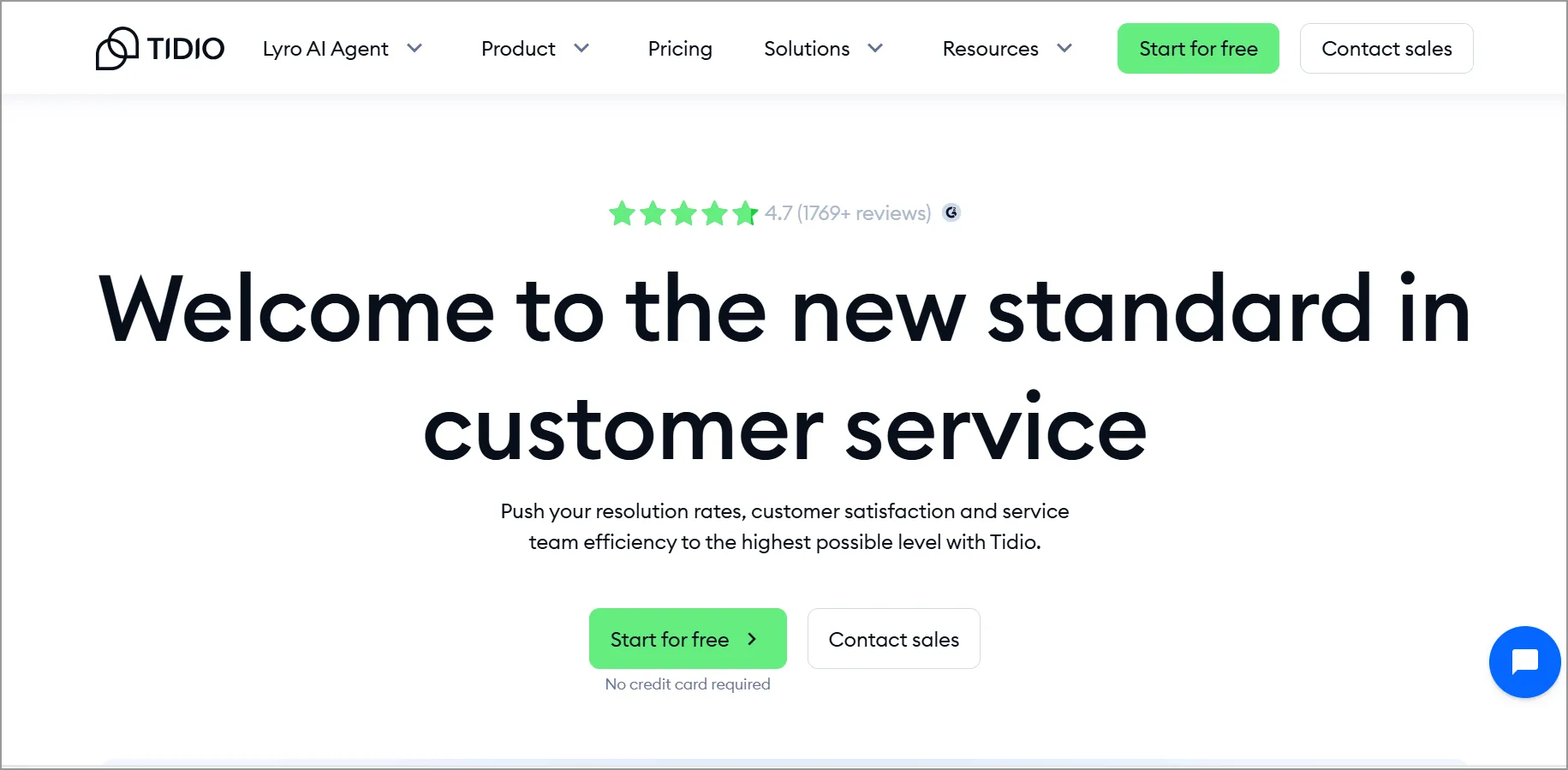 Tidio live chat widget for websites with AI-powered customer service and real-time messaging